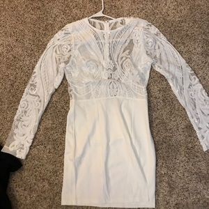 White dress - mesh and sequins